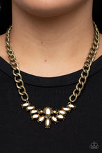 Load image into Gallery viewer, Come at Me - Brass  necklace
