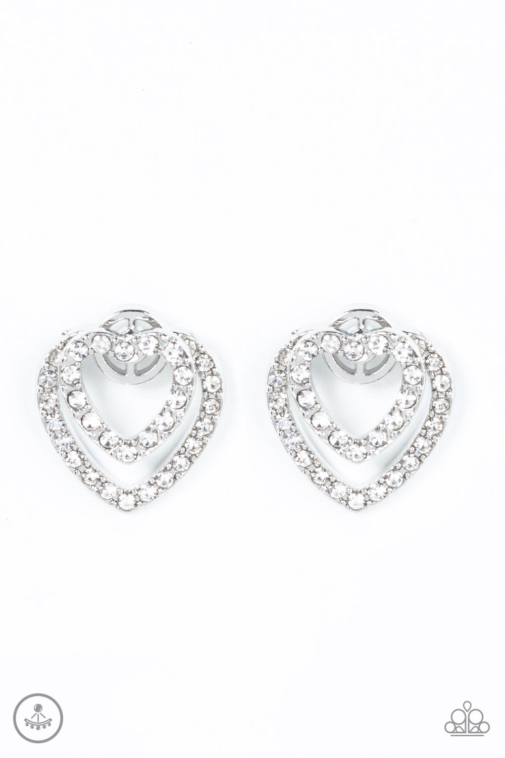 Ever Enamored - White earrings