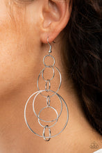 Load image into Gallery viewer, Paparazzi Earrings Running Circles Around You - Silver

