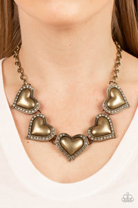Paparazzi Necklaces Kindred Hearts - Brass