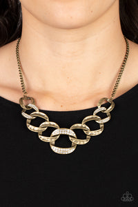 Paparazzi Necklace Bombshell Bling - Brass