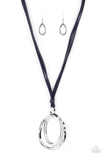 Load image into Gallery viewer, Long OVAL-due - Blue Necklace
