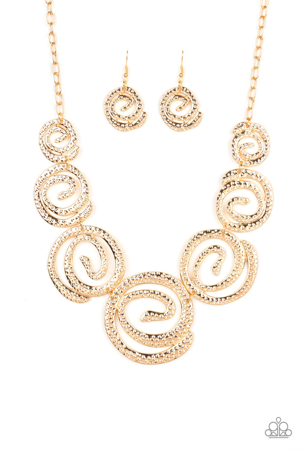 Paparazzi Necklaces Statement Swirl - Gold