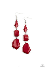 Load image into Gallery viewer, Paparazzi Earrings Geo Getaway - Red
