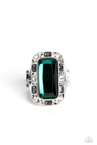 Radiant Rhinestones - Green Ring