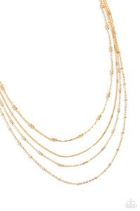 Paparazzi Necklaces Studded Shimmer - Gold Coming Soon