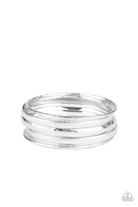 Paparazzi Bracelets Basic Bauble - Silver