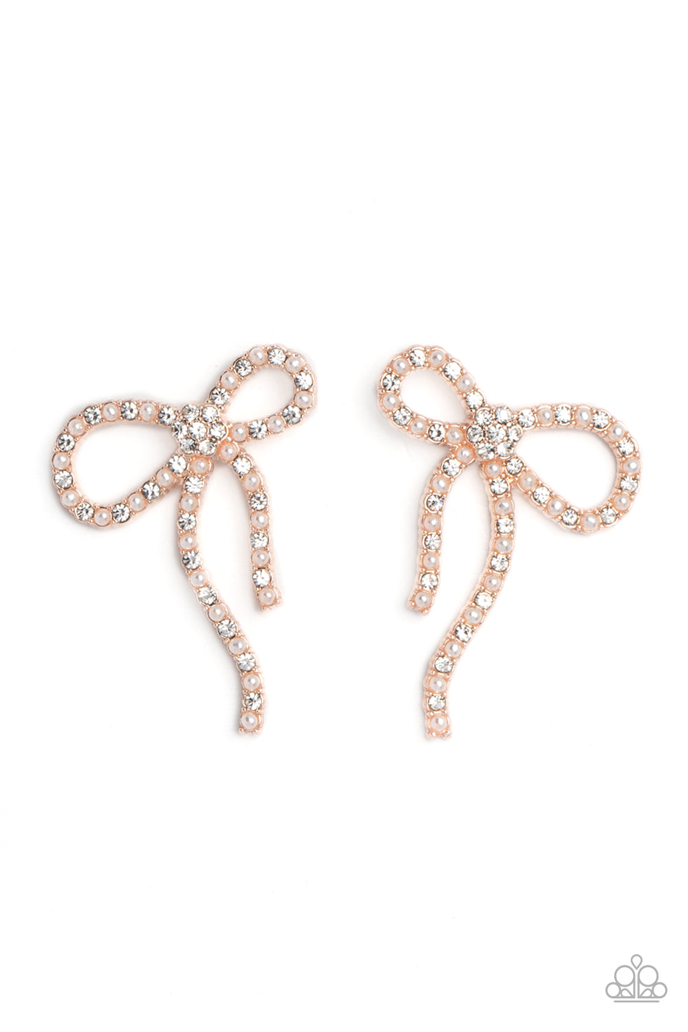 Paparazzi Earrings Deluxe Duet - Rose Gold