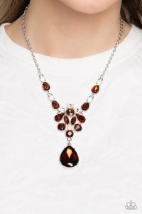 Paparazzi Necklace TWINKLE of an Eye - Brown