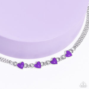 Paparazzi Bracelet Smitten Sweethearts - Purple Coming Soon