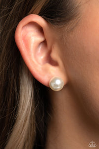 Debutante Details - White Earrings