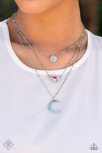 Load image into Gallery viewer, Paparazzi Necklace Lunar Lineup - Blue
