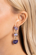 Load image into Gallery viewer, Paparazzi Earrings Dimensional Dance - Purple Coming Soon
