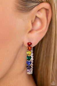 Paparazzi Earrings Hypnotic Heart Attack - Multi Coming Soon