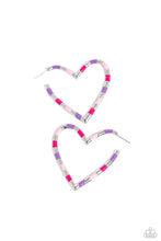 Load image into Gallery viewer, Paparazzi Earrings Striped Sweethearts - Pink Coming Soon
