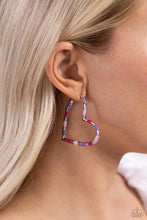 Load image into Gallery viewer, Paparazzi Earrings Striped Sweethearts - Pink Coming Soon
