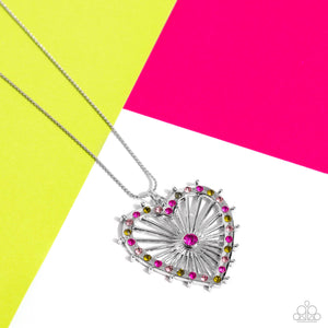 Paparazzi Necklaces Flirting Ferris Wheel - Pink Coming Soon