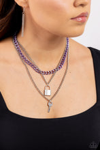 Load image into Gallery viewer, Paparazzi Necklace Locked Labor - Purple Coming Soon
