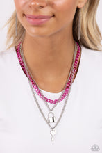 Load image into Gallery viewer, Paparazzi Necklaces Locked Labor - Pink Coming Soon
