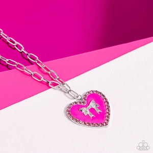 Paparazzi Necklace Romantic Gesture - Pink Coming Soon