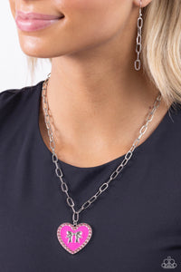 Paparazzi Necklace Romantic Gesture - Pink Coming Soon