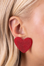 Load image into Gallery viewer, Paparazzi Earrings Sparkly Sweethearts - Red Coming Soon
