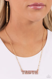 Paparazzi Necklaces Truth Trinket - Gold Coming Soon