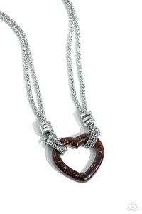 Paparazzi Necklace Lead with Your Heart - Brown Coming Soon