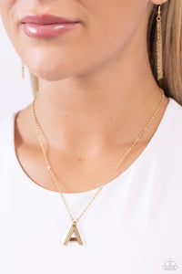 Paparazzi Necklaces Leave Your Initials - Gold - A Coming Soon