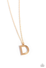 Load image into Gallery viewer, Paparazzi Necklaces Leave Your Initials - Gold - D Coming Soon
