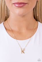 Load image into Gallery viewer, Paparazzi Necklaces Leave Your Initials - Gold - K Coming Soon
