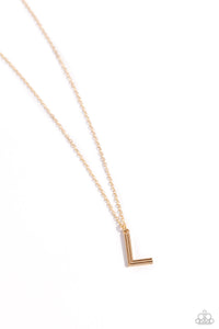 Paparazzi Necklaces Leave Your Initials - Gold - L Coming Soon