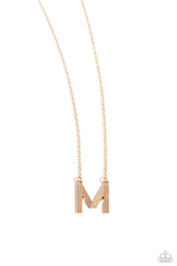 Paparazzi Necklaces Leave Your Initials - Gold - M Coming Soon