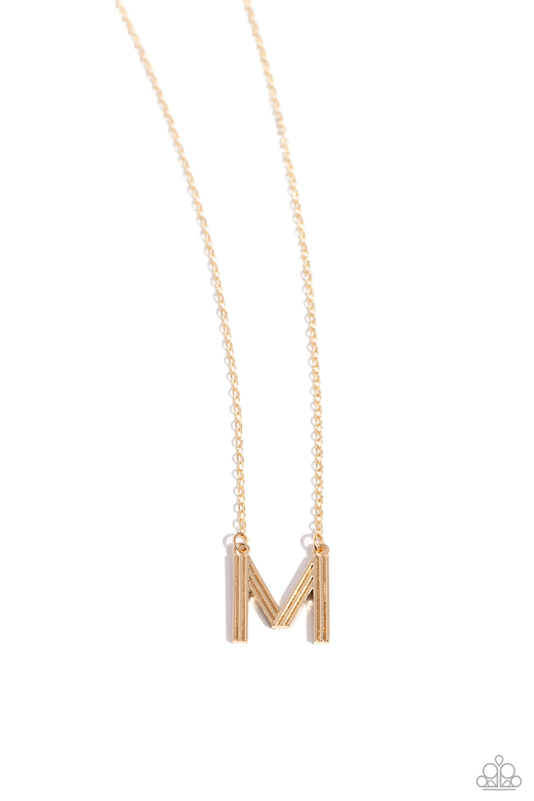 Paparazzi Necklaces Leave Your Initials - Gold - M Coming Soon