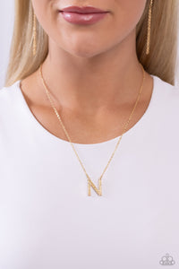 Paparazzi Necklaces Leave Your Initials - Gold - N Coming Soon