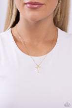 Load image into Gallery viewer, Paparazzi Necklaces Leave Your Initials - Gold - T Coming Soon
