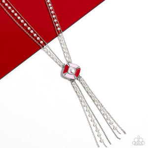 Paparazzi Necklace I Pinky SQUARE - Red Coming Soon