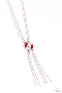 Paparazzi Necklace I Pinky SQUARE - Red Coming Soon