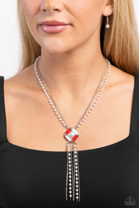 Paparazzi Necklace I Pinky SQUARE - Red Coming Soon