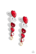 Load image into Gallery viewer, Paparazzi Earrings Cascading Casanova - Red Coming Soon
