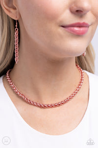 Paparazzi Necklaces Braided Battalion - Pink Coming Soon