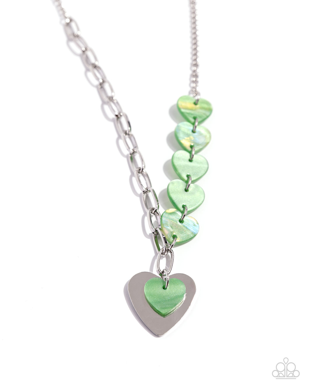 Paparazzi Necklace HEART Of The Movement - Green Coming Soon