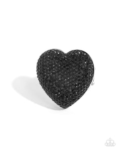 Paparazzi Rings Hypnotizing Heart - Black Coming Soon