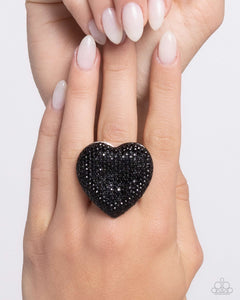 Paparazzi Rings Hypnotizing Heart - Black Coming Soon