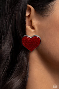 Paparazzi Earrings Glitter Gamble - Red Coming Soon