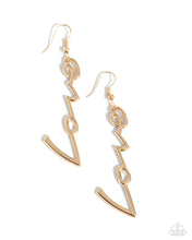 Load image into Gallery viewer, Paparazzi Earrings Light-Catching Letters - Gold Coming Soon
