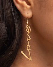 Load image into Gallery viewer, Paparazzi Earrings Light-Catching Letters - Gold Coming Soon

