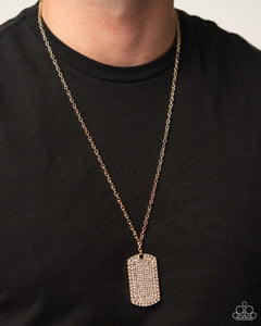 Paparazzi Necklace Animated Army - Gold Mens Coming Soon
