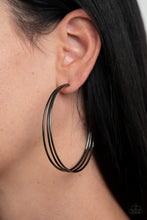 Load image into Gallery viewer, Paparazzi Earrings Rimmed Radiance - Black
