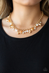 Paparazzi Necklaces Downstage Dazzle - Gold